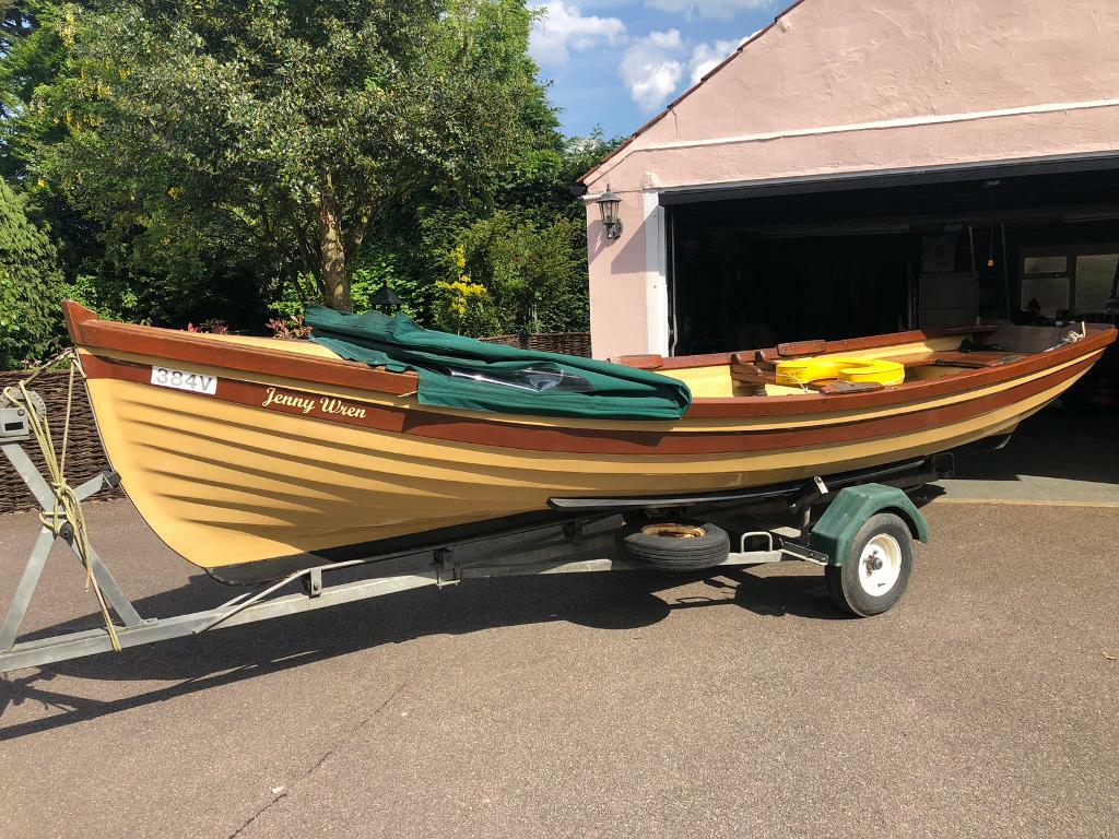 Sheelin 19 ft Irish lake boat, rowing, grp, day boat in Beccles