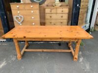 Stunning Pine Refectory Table / Dining Table