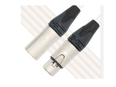 (6) Pack CBI White MLN Performer 50ft Pro Sound Microphone Mic Cable XLR to XLR