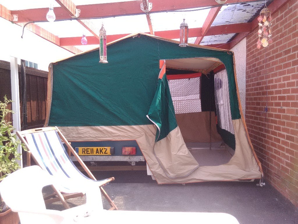 Raclet solena trailer tent with full awning in excellent condition with