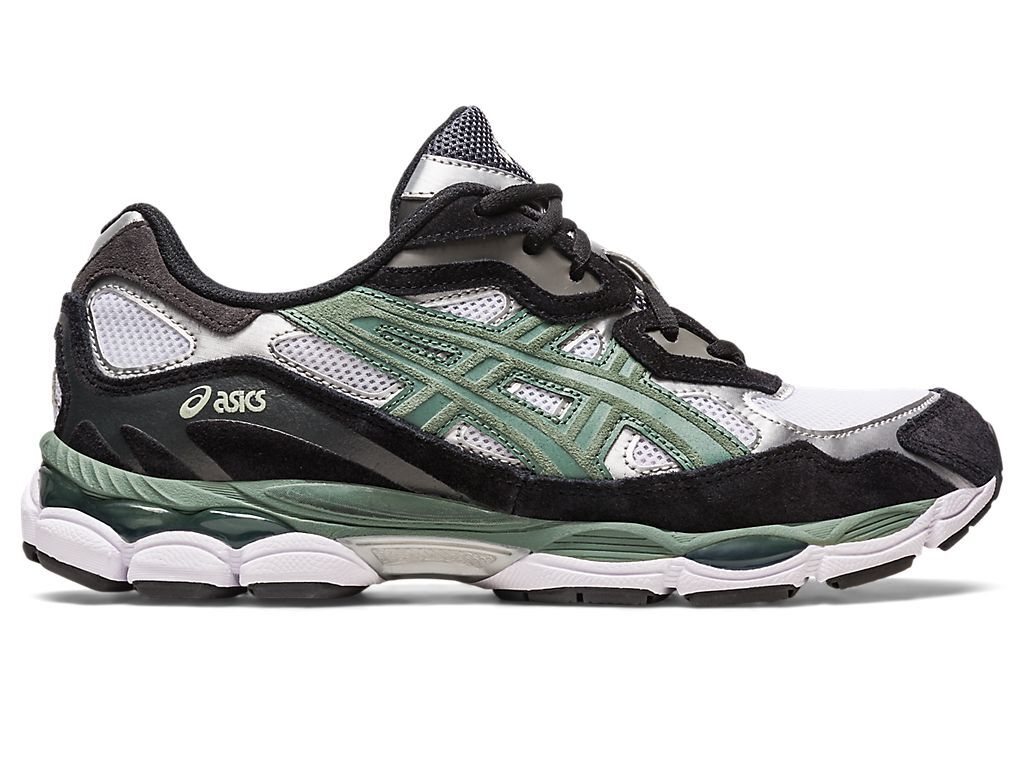 アシックス asics GEL-NYC WHITE／IVY スニーカー 美品 Asics GEL-NYC White Ivy Black Sage Green Men Sneaker Shoes