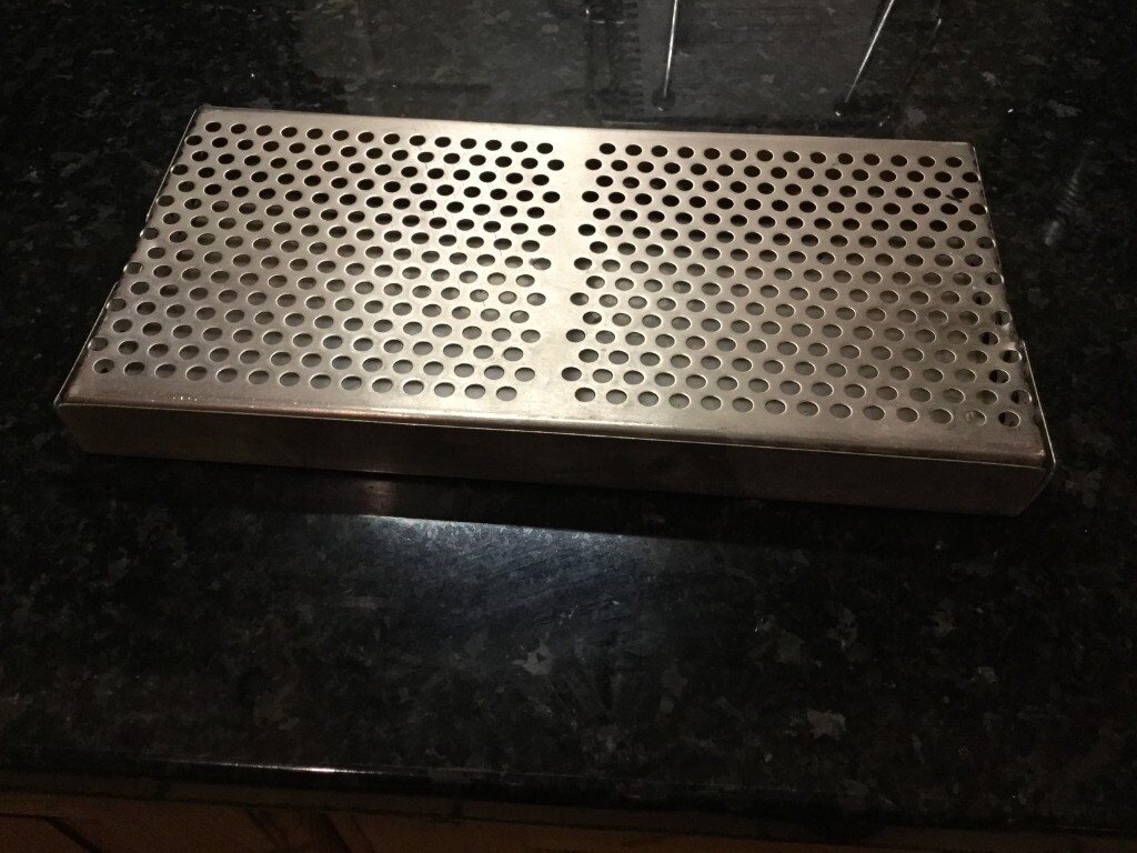 Stainless Steel Countertop Bar Drip tray with perforated lid. Measures