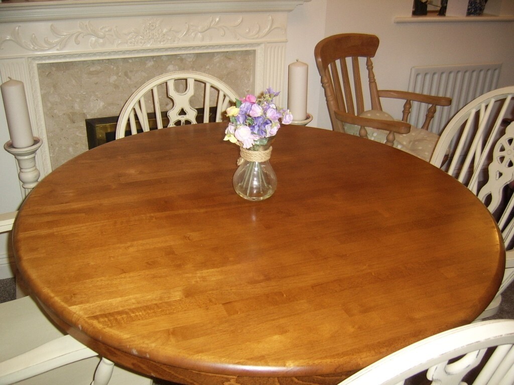 Round Table And Four Wheel Back Chairs In Fair Oak Hampshire Gumtree