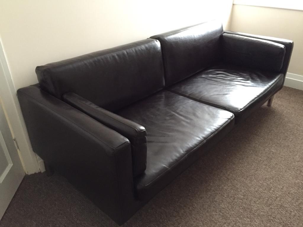 Leather 25 Seater Ikea SATER Sofa Brown In Old Swan Merseyside