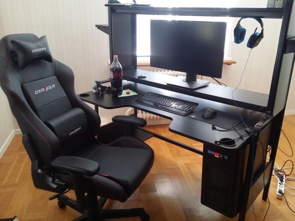 Black Ikea Gaming Desk Large in Milton Keynes 