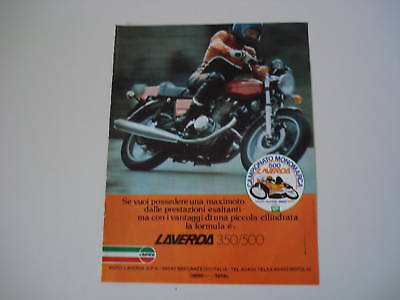 advertising Pubblicità 1978 MOTO LAVERDA 350/500