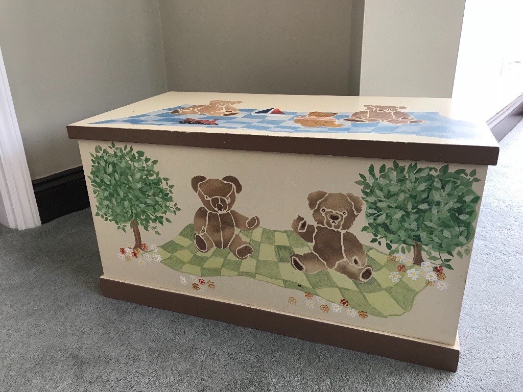 Hand Painted Wooden Toy Box Great for storage in Stratfordupon