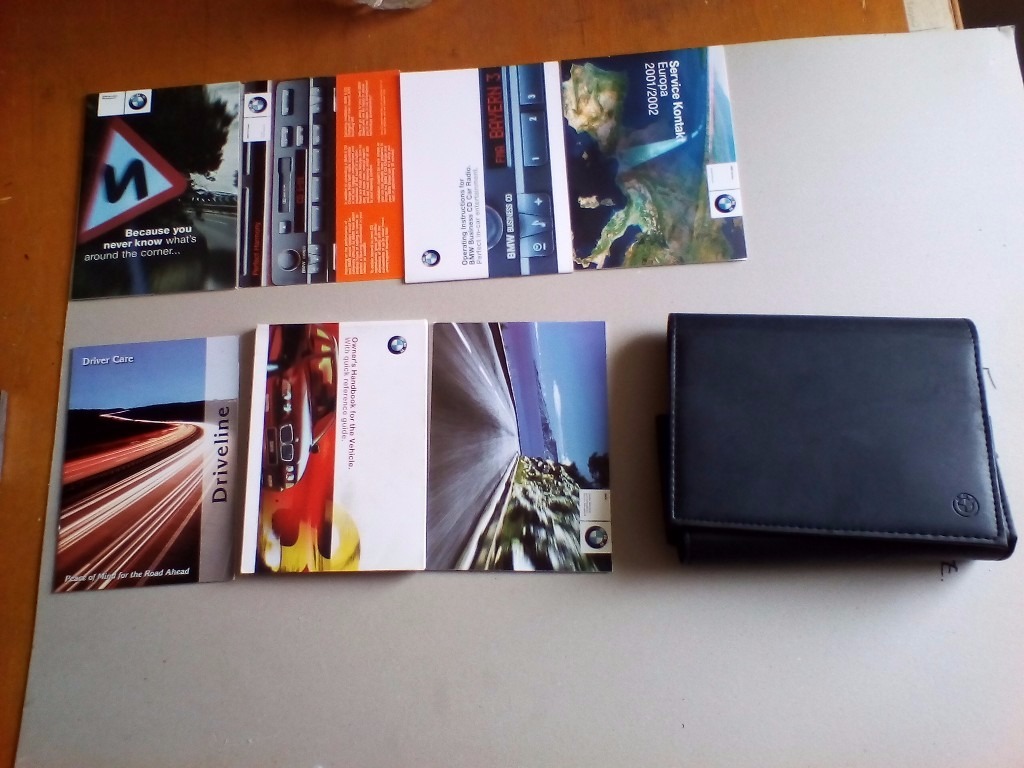 BMW E46 3 Series Genuine Owners Manual - Handbook & Leather Wallet - 4 Door  1998-2006