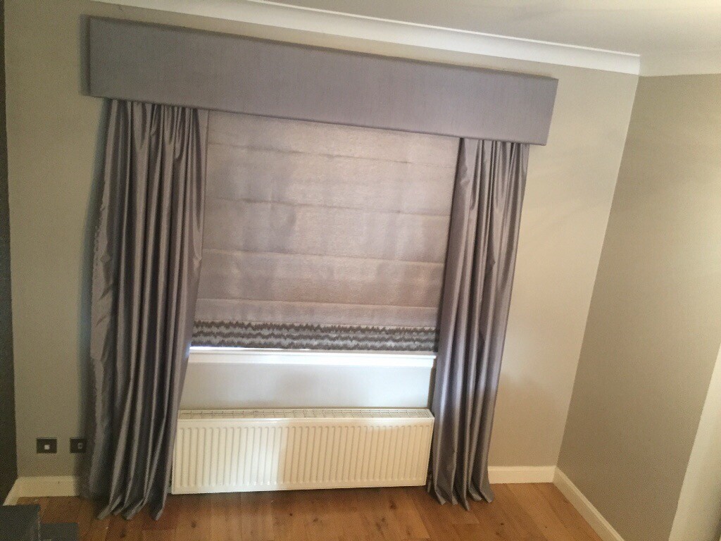 Grey / silver blinds curtains & pelmet in Kilsyth, Glasgow Gumtree