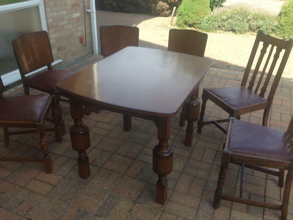 Beautility 1960 Extendable Dining Table And Six Chairs In