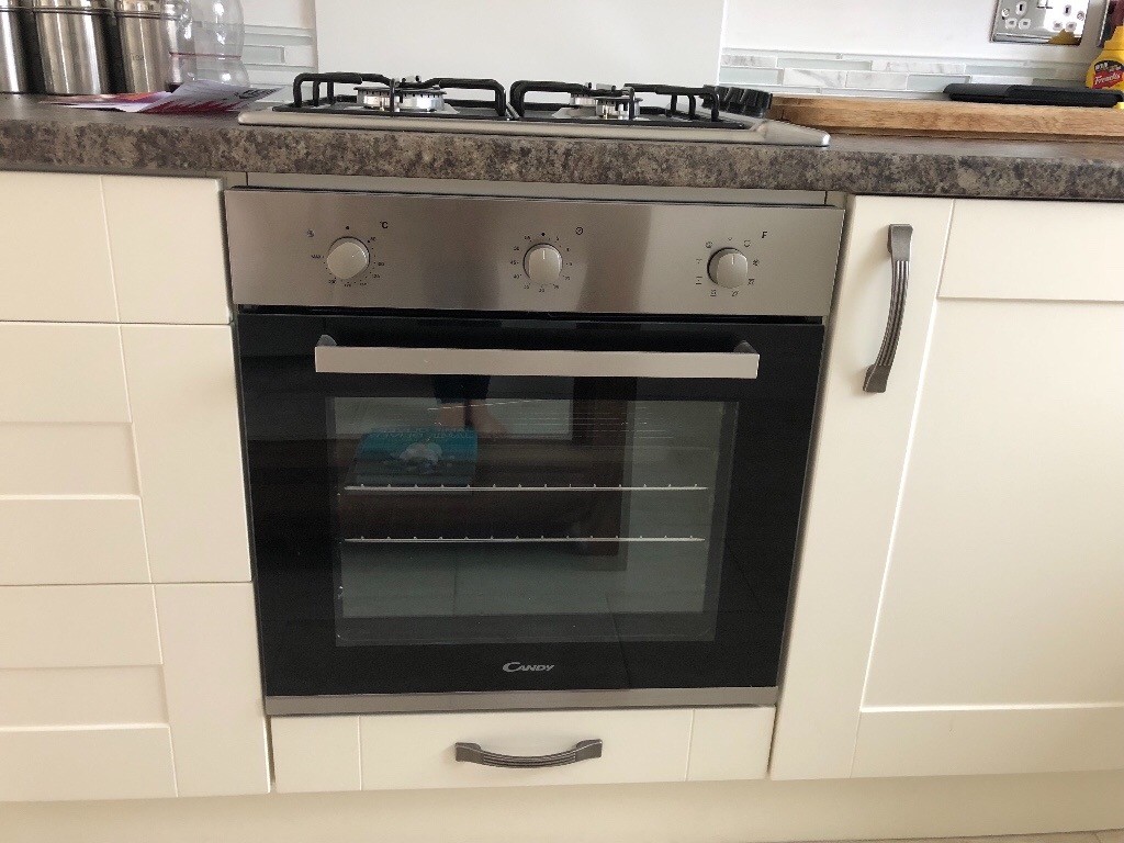 Unused brand new built in electric fan oven, gas hob and  