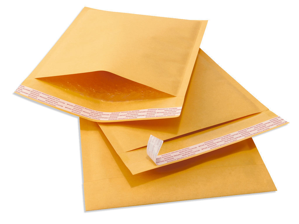 100 #000 4X8  Bubble Lite  Kraft Bubble Mailers Padded Envelopes Bags