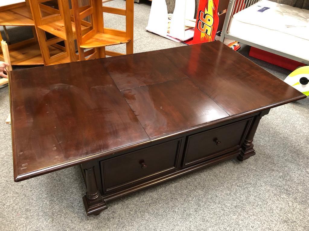 Large Mahogany 4 Drawer Extending Coffee Table In Falkirk