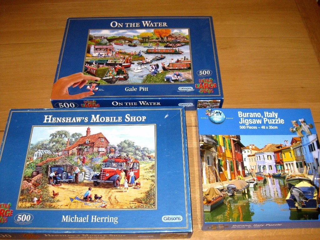 THREE 500 PIECE GIBSON JIGSAW PUZZLES ALL COMPLETE in Milton Keynes