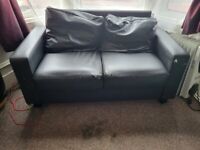 2 and 1 seater leather sofa 