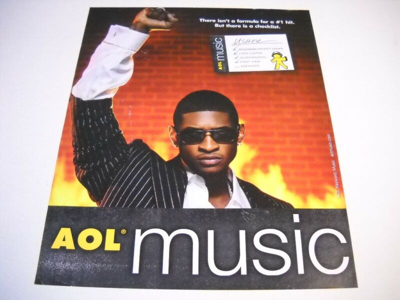 USHER checklist for a Number One hit... 2004 Promo Poster Ad 