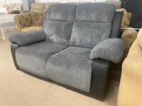Grey manual recliner sofa 
