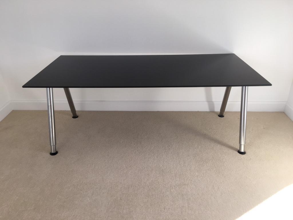 Black Glass Desk Ikea In Farnsfield Nottinghamshire Gumtree