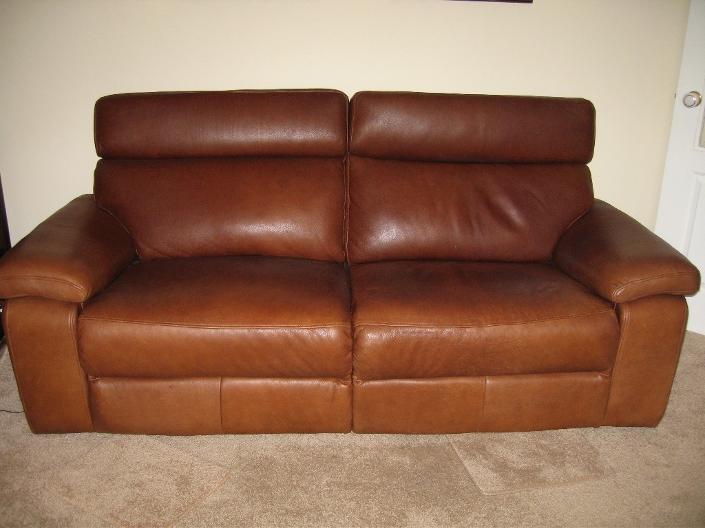 Leather Powered Recliner Sofa and Recliner Chair | in Hartlepool