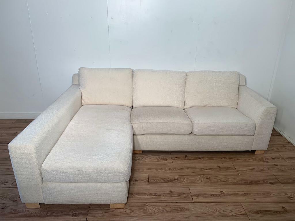 Cream fabric corner sofa with free delivery within London in Clapham