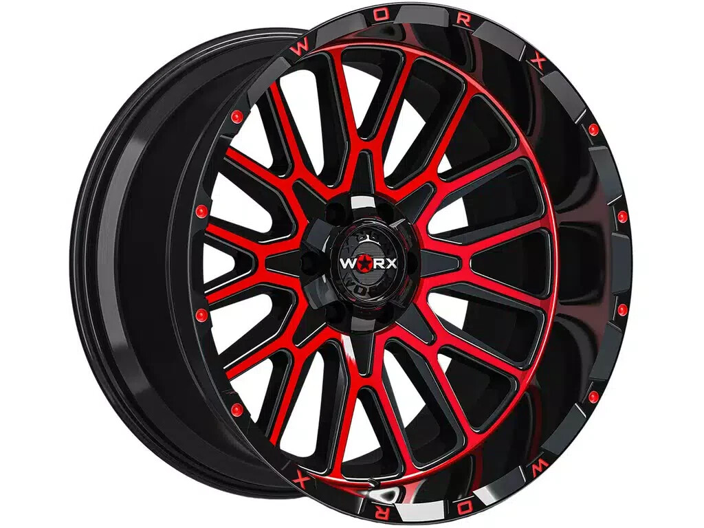 美品 ◆ カスタムキュー  L A M B R O S ◆ Cosmis Racing XT-206R Wheels (22x10) [Black w/ Machined Lip