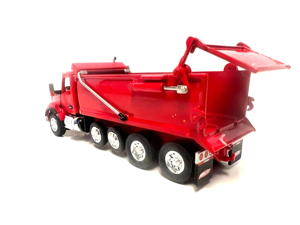 DCP / FIRST GEAR 1/64 SCALE T-880 KENWORTH QUAD AXLE DUMP TRUCK, RED