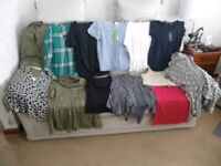 13 X LADIES ASSORTED TOPS,CARDYS AND A JACKET NEW & USED