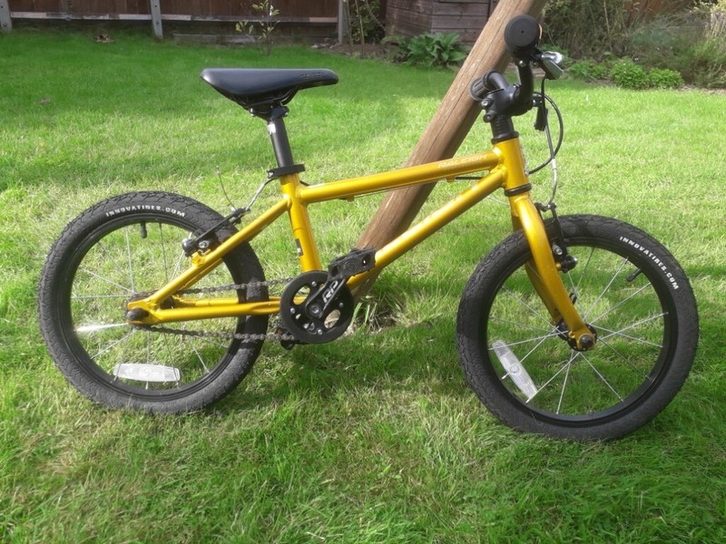 black and gold bmx bike