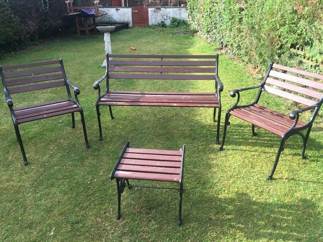 Garden Patio Furniture Set Cast Iron Legs In Rhyl Denbighshire Gumtree