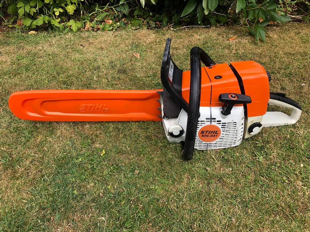 2008 Stihl MS 341 2 stroke petrol chainsaw wood logs tree cutting