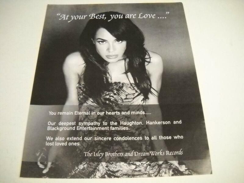 AALIYAH You remain Eternal in our hearts and minds... 2001 Promo Poster Ad
