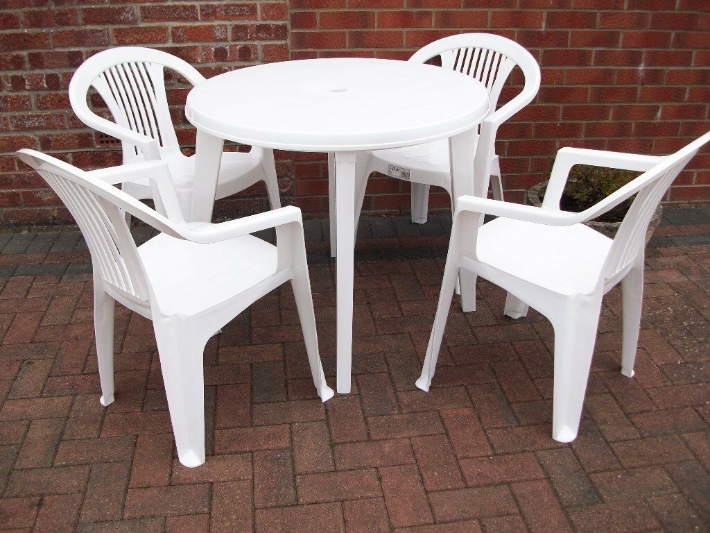 white pvc outdoor furniture