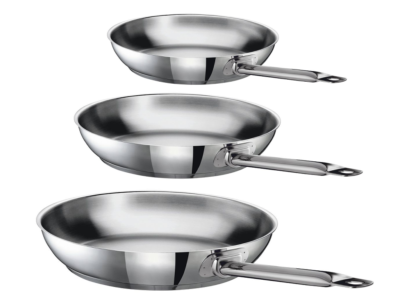 Gastro SUS Bratpfannen Brat Pfanne SET Industar Schulte Ufer Ø 20 + 24 +28 cm