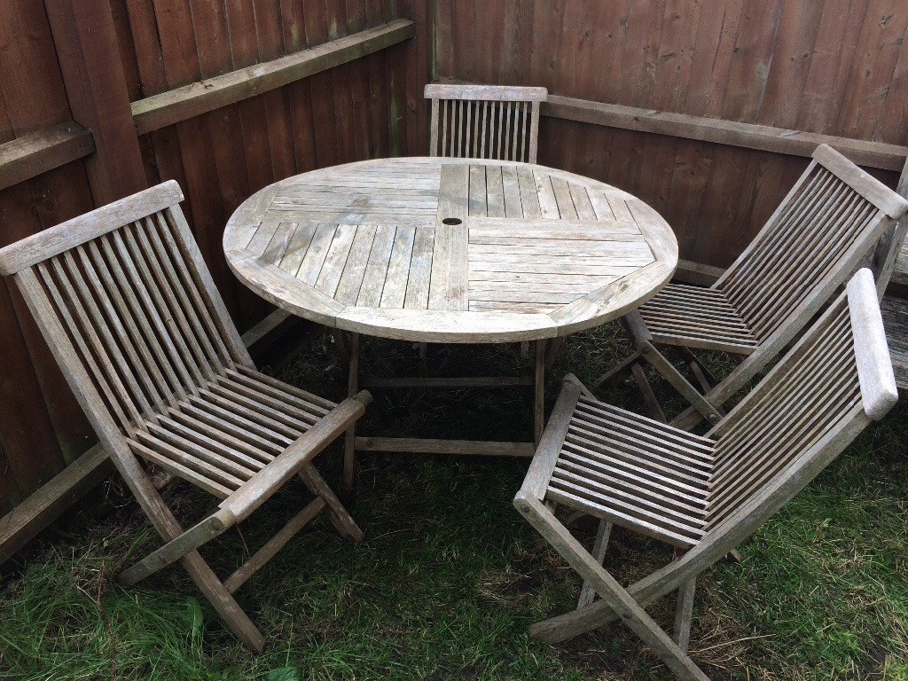 Wooden garden table and chairs | in Blandford Forum, Dorset | Gumtree