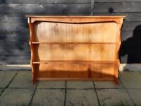 Farmhouse antique welsh style dresser top unit shelf. Solid pine