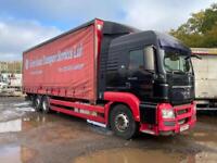 MAN TGS 26.320 2008 26 ton 30ft Curtian side with tail lift sleeper cab 
