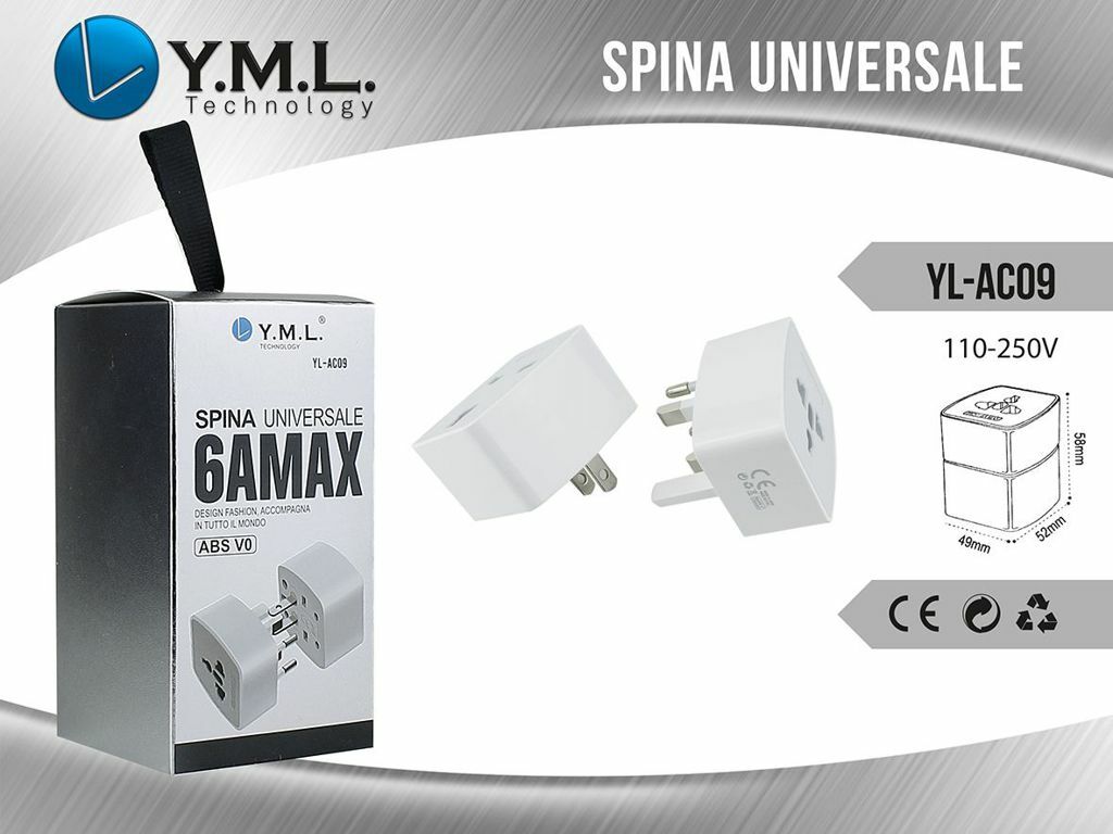 Presa Elettrica Spina Adattatore Internazionale YL-AC09 Adattatore Viaggi mar