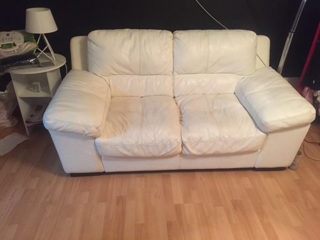 White Leather Sofas For Sale | in Aberdeen | Gumtree