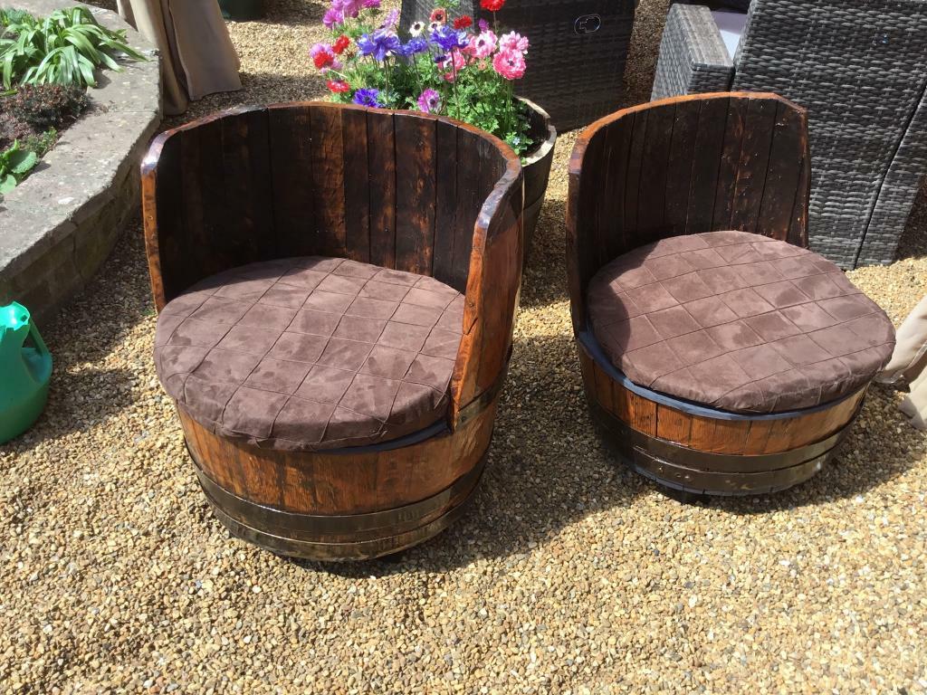 Oak barrel garden seats NORWICH!!!! Sorry sold in Taverham, Norfolk