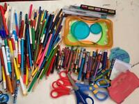 School stationary kids pens pencils bundle job lot 
