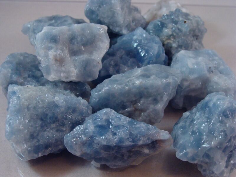 Natural Blue Calcite - 2000 Carats - Rough Calcite - Nice Color- Free Gift!