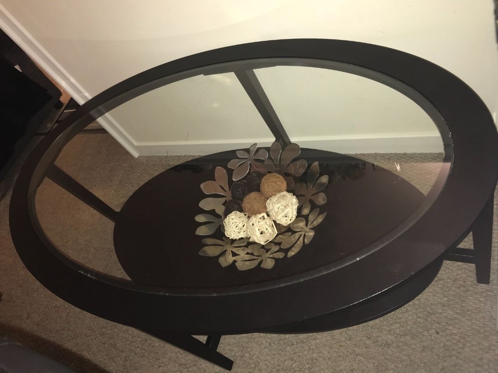Black glass topped ikea coffee table in Newlands, Glasgow Gumtree