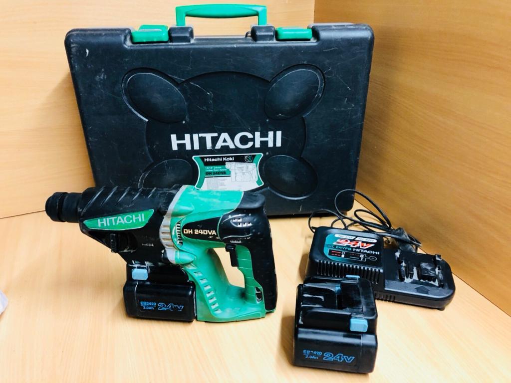 Hitachi Koki DH24DVA (24V) SDS Cordless Rotary Hammer Drill with 2X