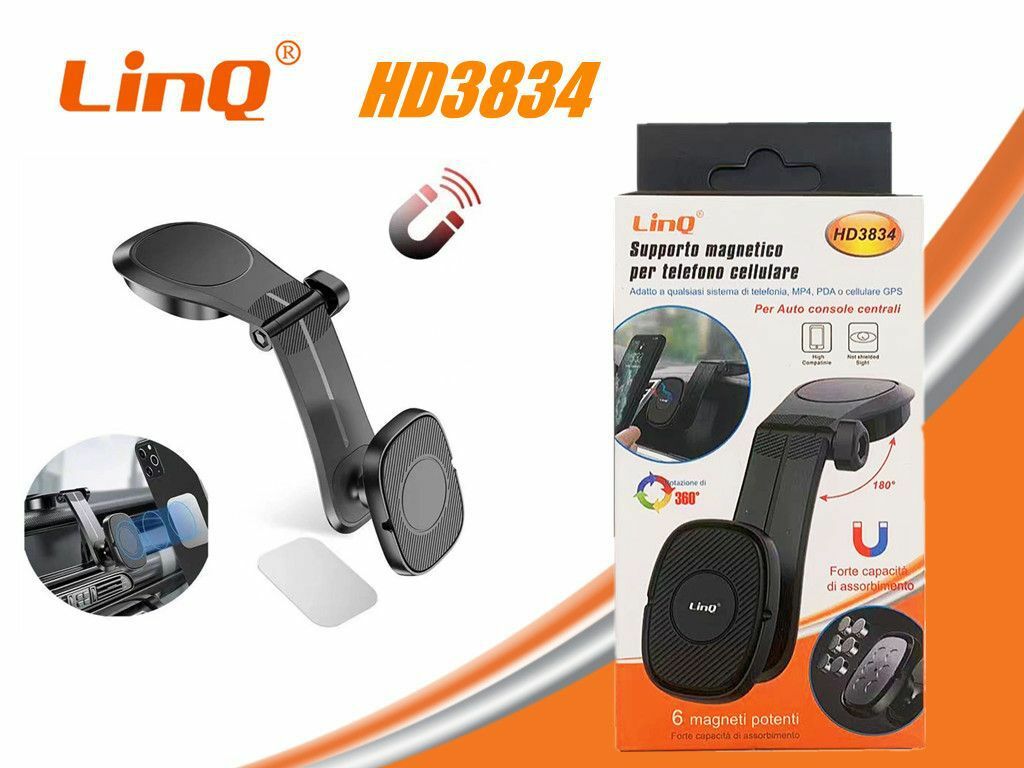 Supporto Staffa Magnetica Da Auto Per Smartphone Hd3834 linq