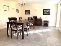 Laura Ashley Balmoral Dark Chestnut Dining Table and Six Chairs
