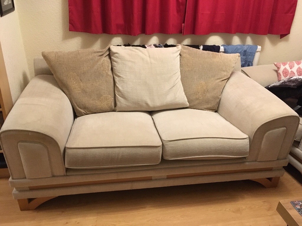 Cream/beige two seater sofa for sale in Buckhurst Hill in Buckhurst