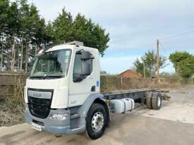 image for 2015 DAF LF55,220 CHASSIS + CAB 18 TON EURO-6 MANUAL GEARS SCAFFOLDING CHASSIS 