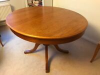 Wooden Extending Dining Room Table & 4 chairs