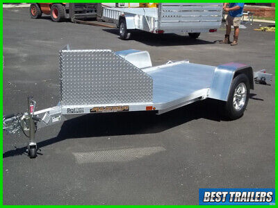 2022 aluma mc10 New single motorcycle aluminum trailer w air dam w chock 5x10