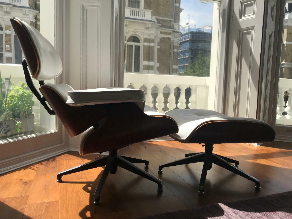 Eames Style Lounge chair (White) - brand new upholstery ...
